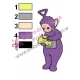 Teletubbies Tinky Winky Embroidery Design 03